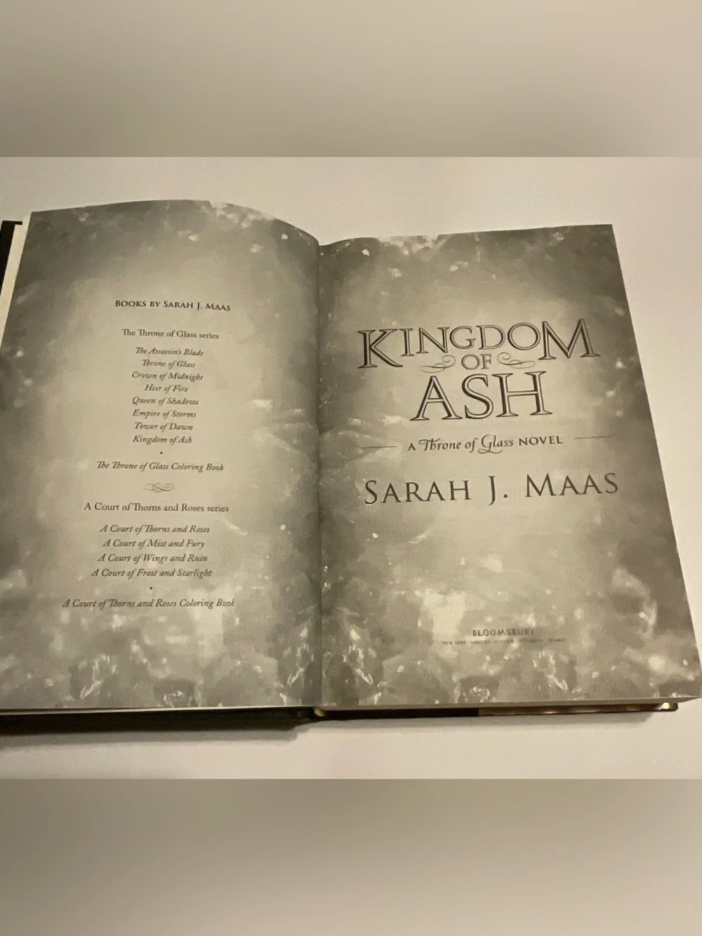 Sarah J. Maas Kingdom of Ash Throne of Glass Ser. Hardcover 2018 Dust Jacket
